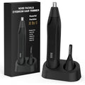 Nose Hair Trimmers for Men,Rechargeable Eyebrow Trimmer 2 in 1 Painless Multifunctional Ear and Nose Hair Trimmer with Dual Edge Blades Portable Design (Black)