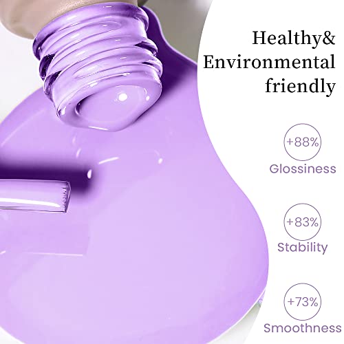 MAYCHAO 15ML Bight Purple Gel Nail Polish 1Pc Wisteria Gel Polish Soak Off UV LED Nail Polish Nail Art Starter Manicure Salon DIY at Home, 0.5 OZ