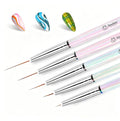 Beetles Nail Art Pens & Brushes Set – 5pcs Clear Variation for Fine & Complex Designs