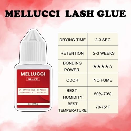 Waterproof Lash Extension Glue - No Fume, Strong Hold, 5.5ml
