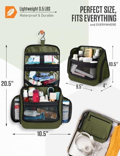 VENTURE 4TH Hanging Travel Toiletry Bag, 18 Compartments