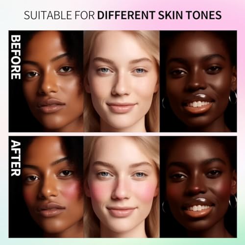 Color Changing Blush Oil, Skin's Natural PH Changing Blush for Dewy, Long-Wearing, Natural Flush, 6.5ml (01# Clear Green)