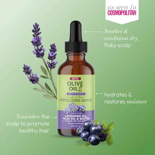 ORS Olive Oil Braidzone Fertilizing Serum with Lavender, Acai & Biotin for Hair & Scalp 2 oz (1)