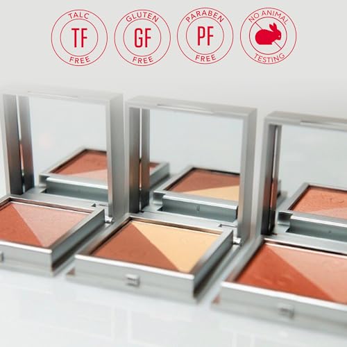 Mirabella Sculpt Duo Powder Bronzer & Contour Palette, Blendable, Lightweight Mineral Bronzer and Contour Makeup Powders Offer Flawless, Buildable Color in Matte & Glowy Shades, Fate/Serendipity