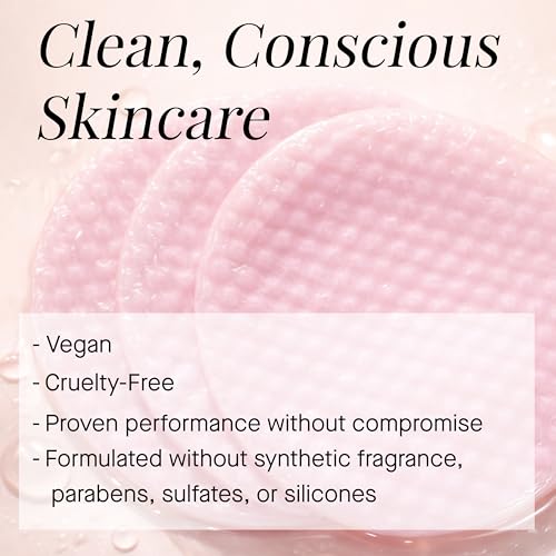 ARCONA Raspberry Clarifying Pads - Raspberry Extract, Witch Hazel, Salicylic Acid + Tea Tree Extracts Cleanse, Clarify + Protect Skin - 45 Pads, Made in The USA