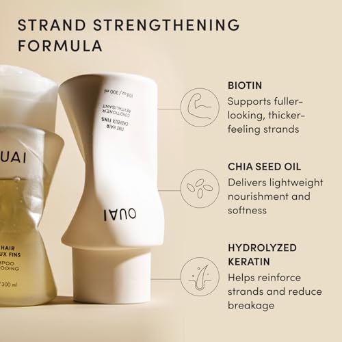 OUAI Fine Shampoo and Conditioner Set - Volume Boosting for Fine Hair