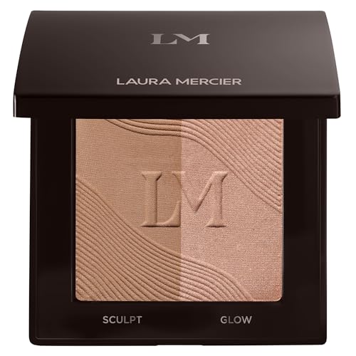 Laura Mercier Bronze Color Infusion, 12HR Long Wear, Talc-Free Bronzer Powder, Skin-Smoothing, Lightweight and Breathable, Natural Glow, Duo with Matte and Luminous Finishes