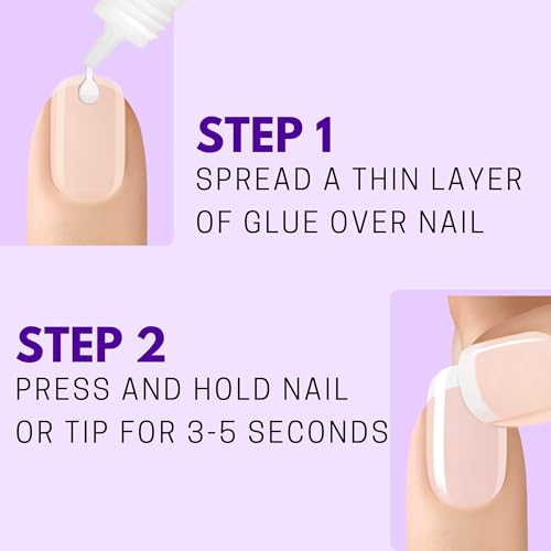 Nailene Ultra Quick Nail Glue - Durable, Easy to Apply False Nail Glue – Repairs Natural Nails – Quick-Drying Nail Adhesive Lasts Up to 7 Days - 3 g/0.10 oz - 3 Pack