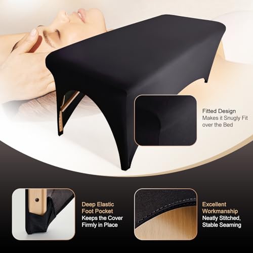 Spa Bed Cover for Lash Extension & Massage Table - Black