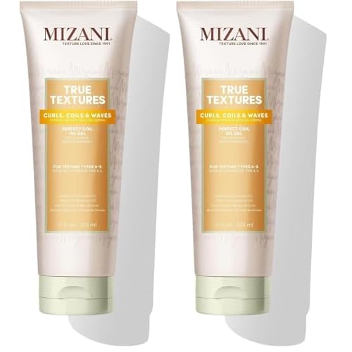 Mizani True Textures Perfect Coil Oil Gel - Curly Hair Gel for Wash and Go Styles, with Olive & Coconut Oil, Anti Frizz, Silicone-Free, No Drying Alcohols, Paraben-Free