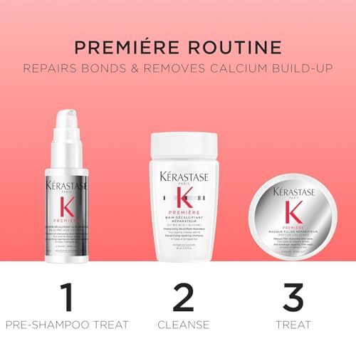 Kerastase Premiere Discovery Set For Damaged Hair - Repairing Mini Pre-Shampoo, Shampoo and Mask For Weakened and Damaged Hair Types, Hydrates, Controls Frizz and Strengthens