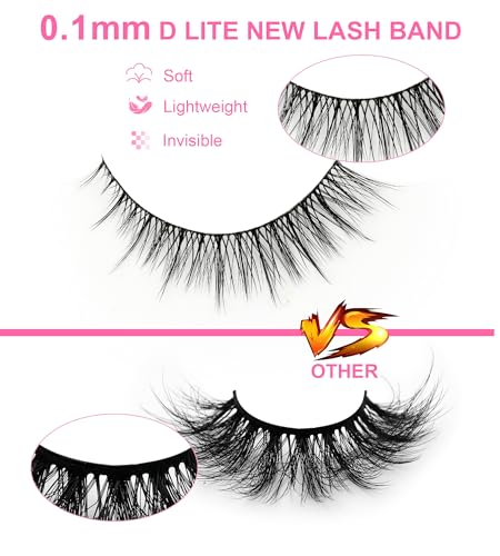 Natural False Eyelashes 10mm Wispy Lashes 10 Pairs