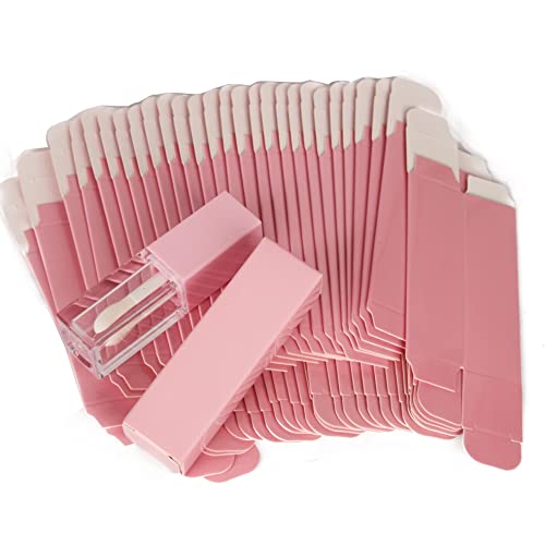 25pc Pink Craft Paper Boxes 25x25x86mm for Lip Gloss