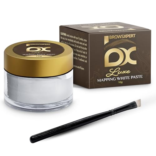 BROWSXPERT White Mapping Paste 10g ? Professional Mapping Tool. Defines Clean Borders, Smudge-Free, Soft Texture ? Includes Application Brush