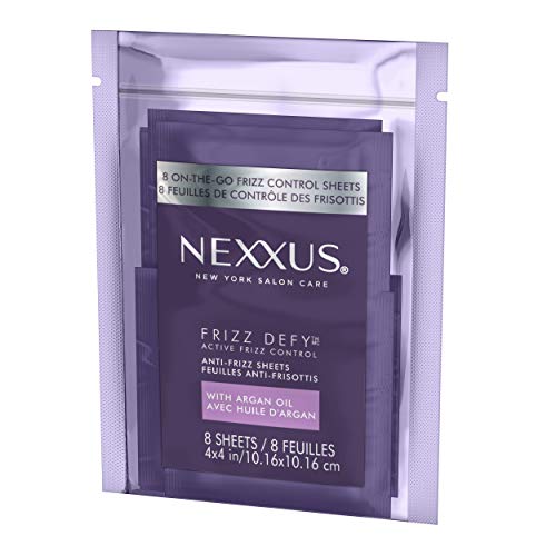 Nexxus Defy Anti-Frizz Sheets - On-the-Go Argan Oil Hair Smoothing, 8 Count