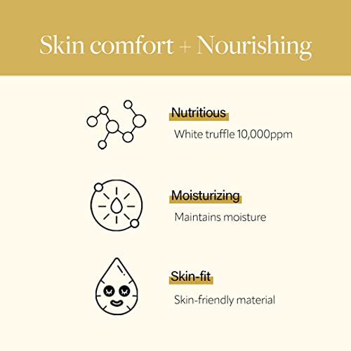 d’Alba Italian White Truffle Nourishing Mask, Vegan Skincare, Nourishing Sheet Mask for Dry and Tired Skin, Deep Hydration Mask, Korean Skin Care