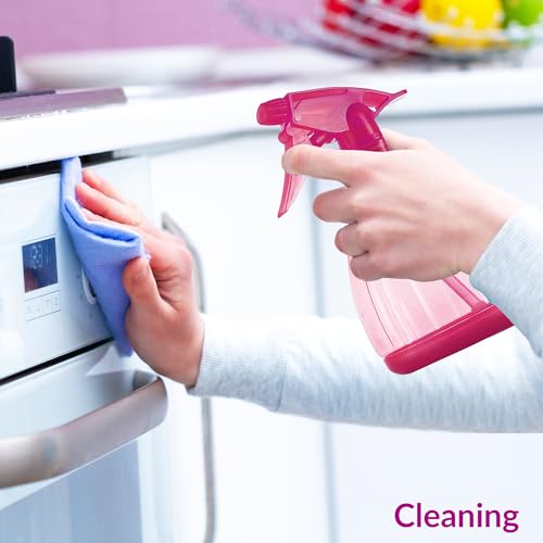 DilaBee 12oz Pink Spray Bottle - BPA-Free, Adjustable Nozzle for Cleaning & Plants