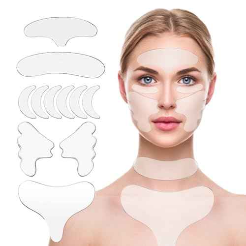 Neck Wrinkle Patches Reusable Chest Wrinkle Pads - 11 pcs Anti Wrinkles pads Silicone face patches for Skin Lines Prevention,Overnight Wrinkle Remover while Sleeping¡¦