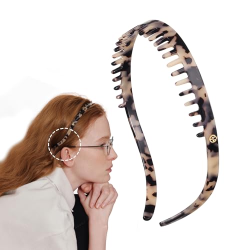 Evita Peroni Amber Tooth-Headband for Glasses, Non-Slip U-Shape Comfort