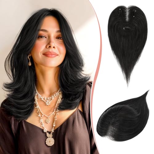 RUWISS Real Human Hair Topper for Thinning Hair