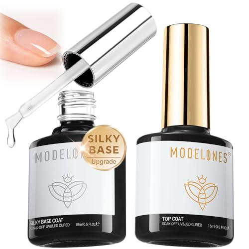 Modelones Gel Nail Polish Base & Top Coat Set 15ml