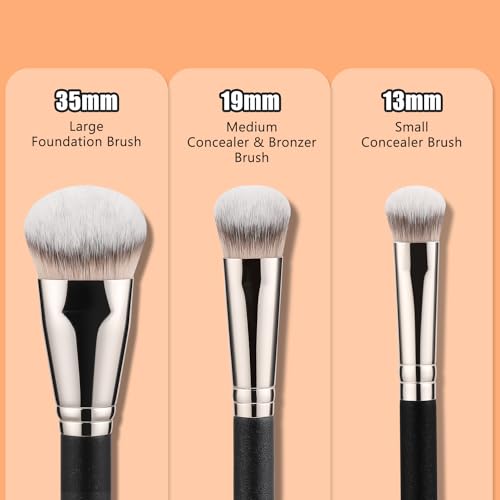 Foundation Concealer Highlight Brush Set 3pc