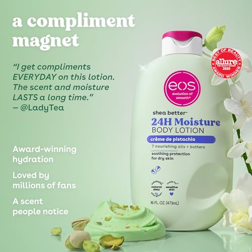 EOS Shea Better Body Lotion Pistachio 16 fl oz - Deep Hydrating Moisturizer