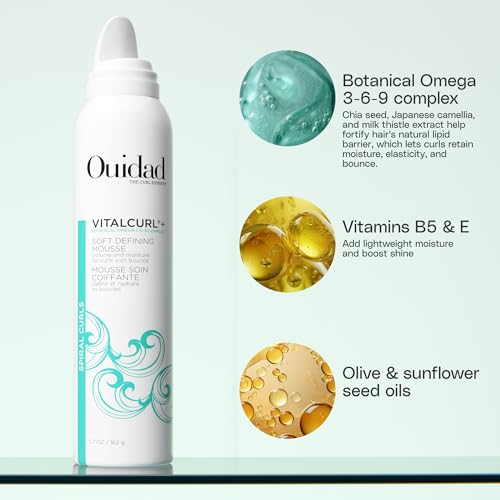 Ouidad VitalCurl+ Curl Defining Mousse - Lightweight Volumizing Hair Foam