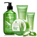 All Purpose Aloe Vera Gels Set - 5 Pieces - 300g Aloe Vera Gel + Tea Tree Oil, 2pcs x 200g Aloe Gel, 114g Aloe Gel & 45g Aloe Vera Gel