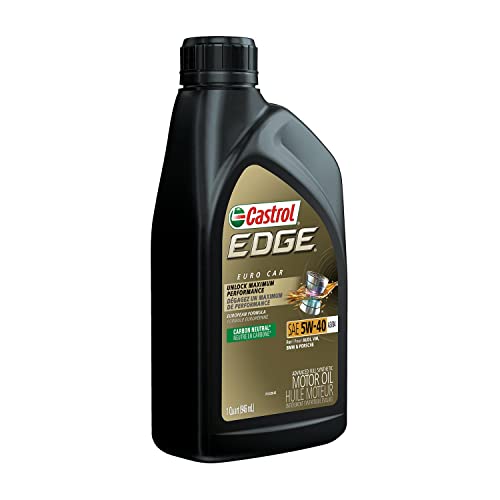 Castrol Edge Euro 5W-40 A3/B4 Advanced Full Synthetic Motor Oil, 1 Quart, Pack of 6