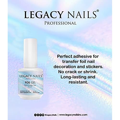 Legacy Nails Professional - Gel Glue & Foil Transfer Gel & Blossom Art Gel - The 3 Star Products for Your Designs.