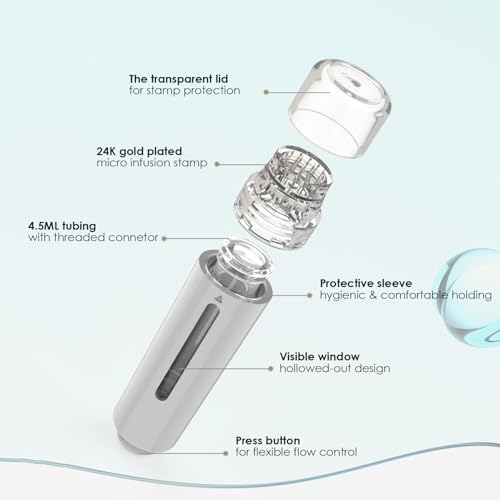 AQUA STAMP 2-in-1 Titanium Derma Stamp - 0.25mm Micro Needles