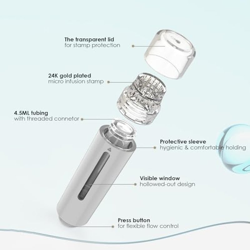 AQUA STAMP 2-in-1 Titanium Derma Stamp - 0.25mm Micro Needles