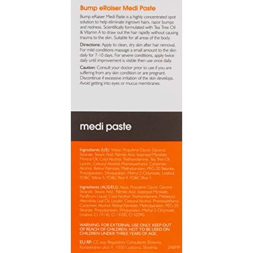 Medi Paste 1.0 fl oz ? Concentrated Overnight Spot Treatment for Ingrown Hairs, Razor Bumps & Pimples | No Harsh Alcohol | Made in Australia
