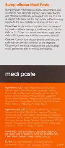Bump eRaiser Medi Paste for Ingrown Hair & Razor Bumps - Tea Tree & Vitamin A, 1 Fl Oz