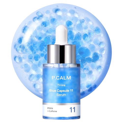 P.CALM Blue Capsule 11 Serum ? PDRN & Caffeine for Intense Moisture, Plumping Effect, Elasticity, and Radiant Skin, Korean PDRN Serum (30ml / 1.01 fl.oz)