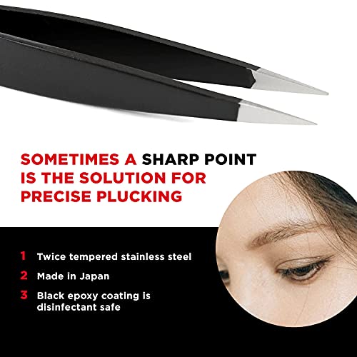 Seki Edge Black Stainless Steel Point Tweezer SS 501