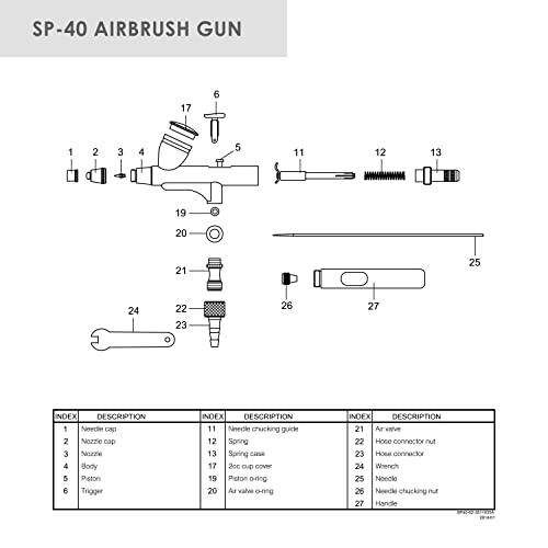 TEMPTU SP-40 Gravity Feed Airbrush | Professional Beauty Makeup