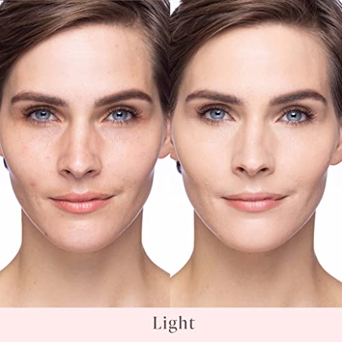 Mally Beauty Stress Less Performance Foundation - Light - Buildable Medium to Full Coverage - Lightweight Foundation Liquid - Niacinamide Brightens and Hydrates Skin - Satin Finish