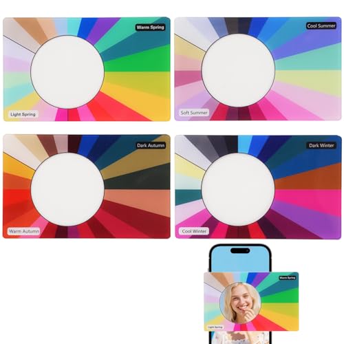 Seasonal Color Selection Cards - 4-Card Set for Fashion Matching