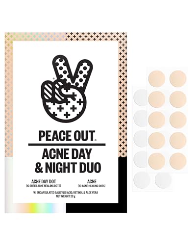 Peace Out Acne Pimple Patches Day & Night Duo (20 Count)