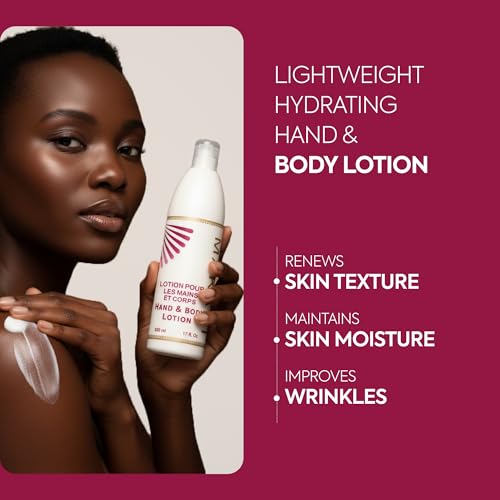 Makari Voile de Corps Hand & Body Lotion (17 fl oz) | Lightweight Moisturizing Lotion with Hyaluronic Acid & Caffeine | Smooth, Soft Feel | Fast-Absorbing, Non-Greasy Formula for Daily Use