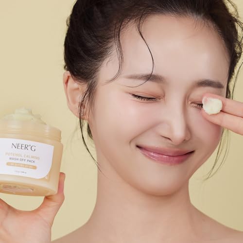 NEER¡ÆG Potenol Calming Wash Off Pack 3.88oz (110g) Soothes Sensitive Skin, Calm with Panthenol