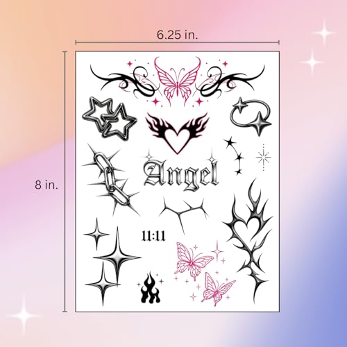Y2K Temporary Tattoos | Waterproof Fake Tats for Parties
