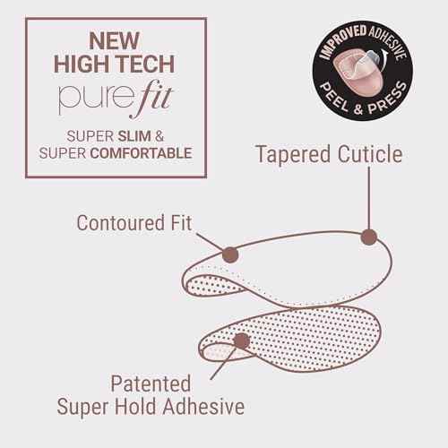 KISS imPRESS No Glue Mani 30 Pcs Press On Nails, Easy Apply, Hassel-Free Removal, Simple Peel & Press, Essential Tools Included, Prep Pad, Instructions Sheet, 1 Manicure Stick, 1 Mini File (So Lucky)