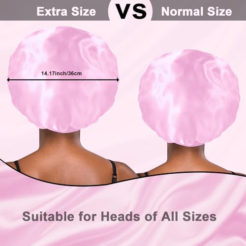 Satin Silk Hair Bonnet for Sleeping, 2-Pack Extra Large