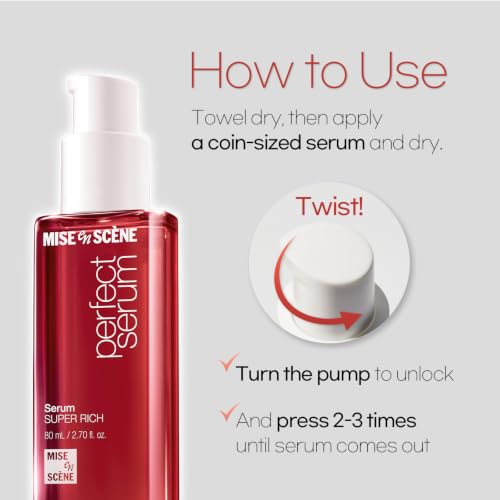 Mise En Scene Perfect Super Rich Hair Serum with Argan Oil 2.7 oz