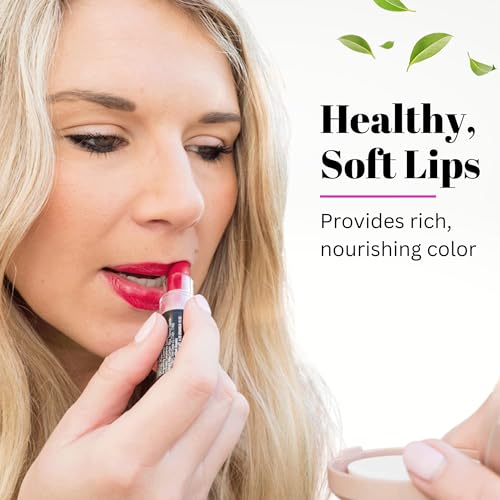 Fifth & Skin BOTANICAL Lipstick (BERRY RED) | Made in USA | Vegan | Natural | Organic | Cruelty Free | Paraben Free | NO Lead | Moisturizing Color that's Good for your Lips!