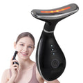 VIMINTO 3-in-1 Face Massager ? Facial Massager Tool with Soothing Heat, Vibration, and Smart Touch ? Red, Blue & Green Light Modes for Relaxation and Radiance ? Compact & Portable - Black