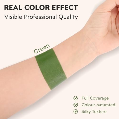 Green Face Paint, Cream-based Body Paint Stick¡¼Larger Capacity¡½¡¼High Pigment¡½¡¼Long Lasting¡½Professional Paint Makeup Product For Halloween/Masquerade/Cosplay/Movie Makeup, 1.06 Oz/30g
